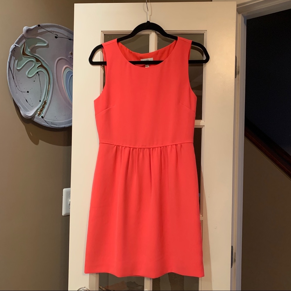 J crew bright coral pink versatile dress in size 6